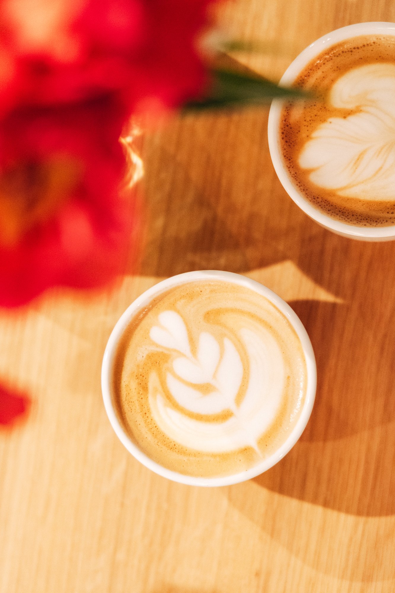 Latte art at Red and Red