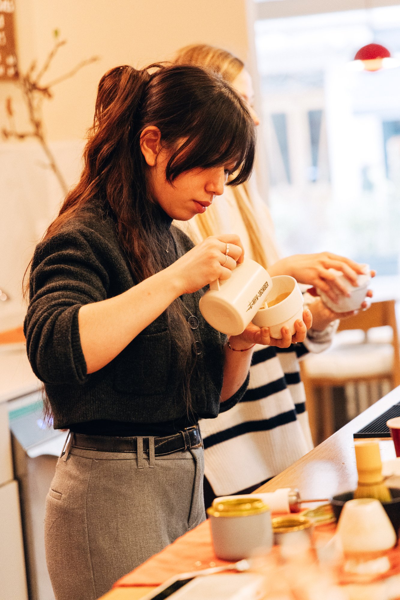 Barista at Red and Red coffee shop Geneva